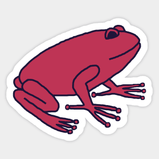 Viva Magenta Color of the Year 2023 Frog Sticker